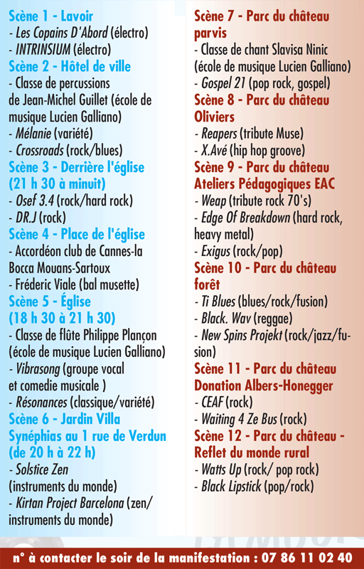 Flyer Fête de la Musique